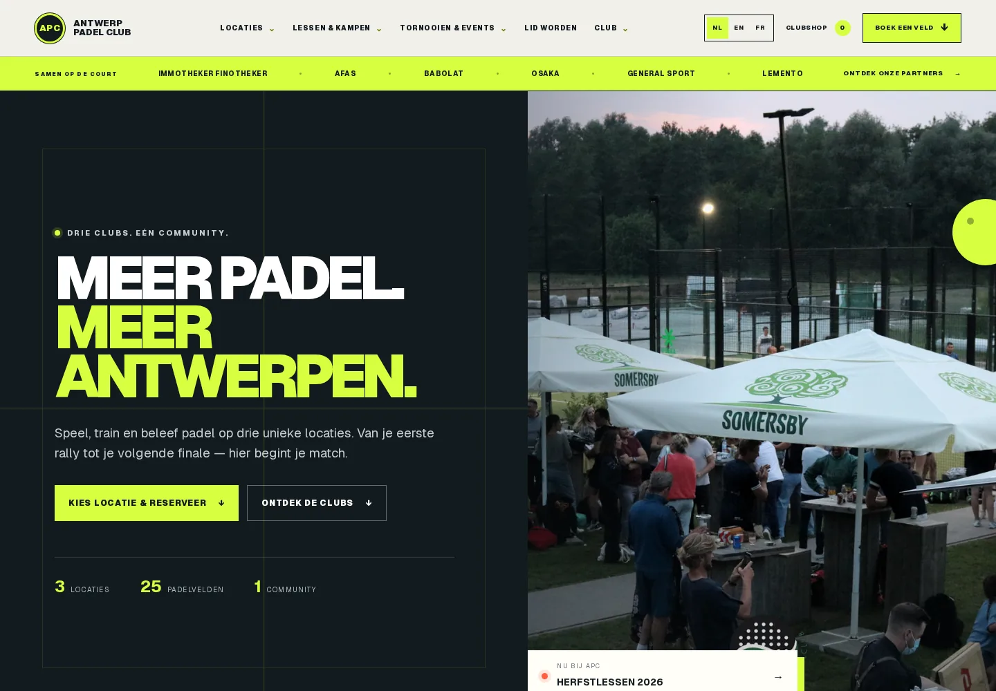 Werk voor een padelclub