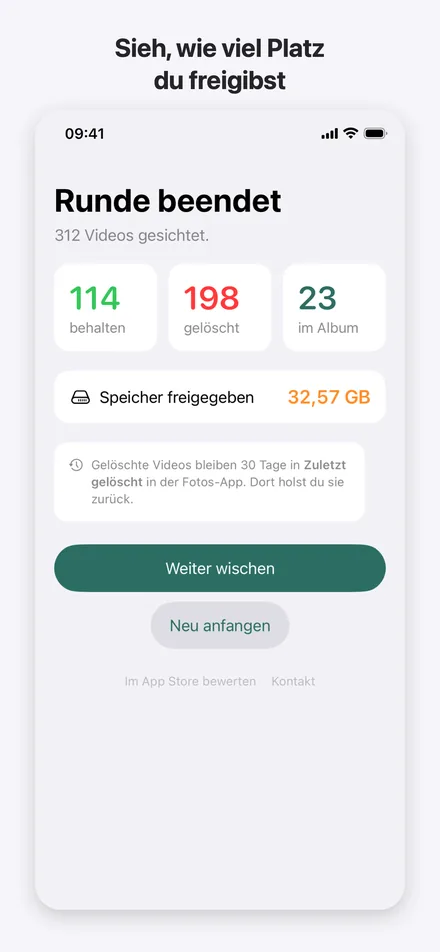 Übersicht über den freigegebenen Speicher