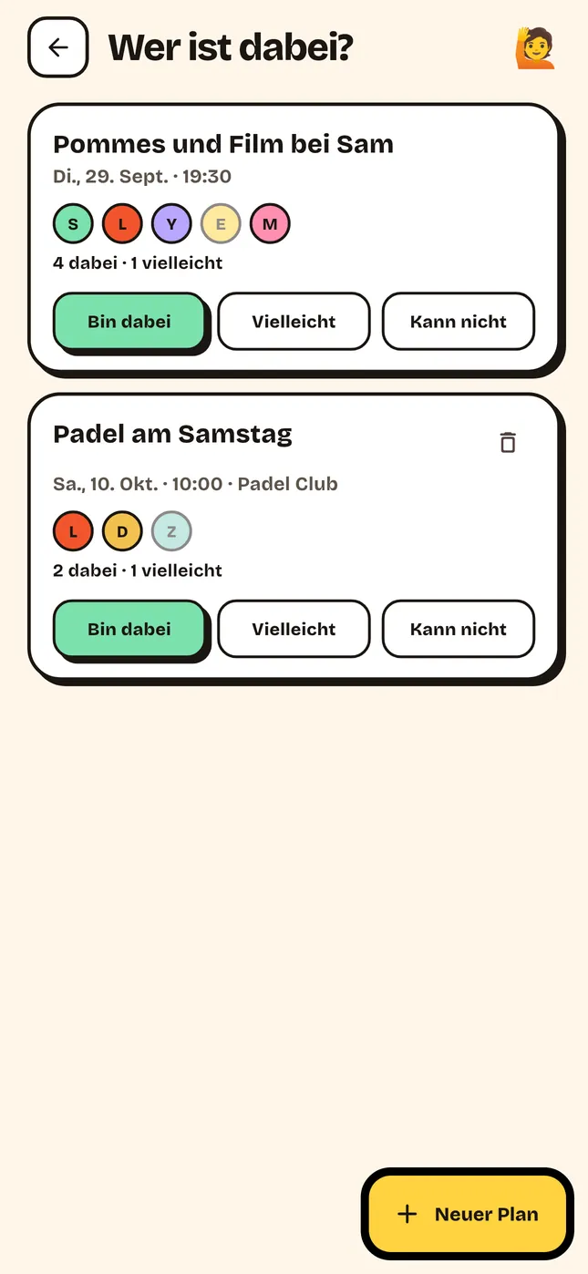 Wer ist dabei?
