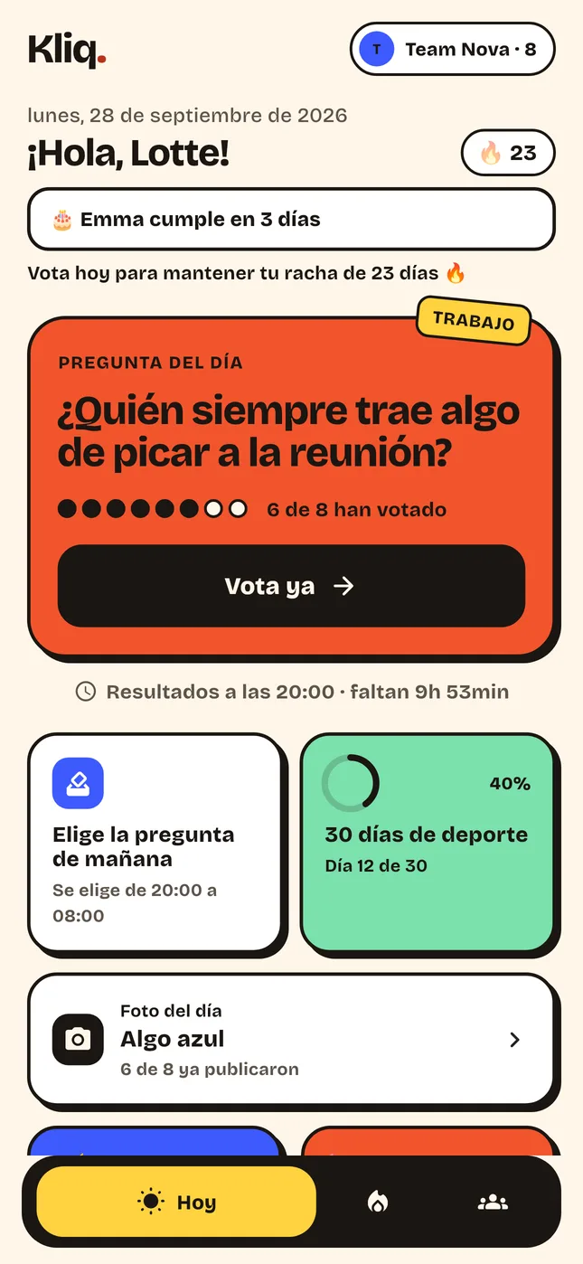 Una pregunta de trabajo cada mañana