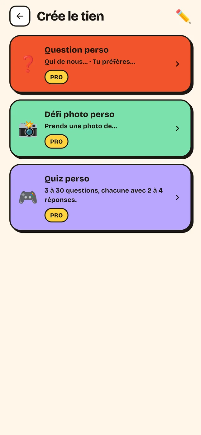 Crée le tien