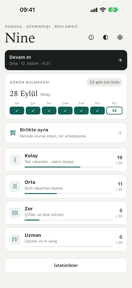 Her gün yeni bir bulmaca